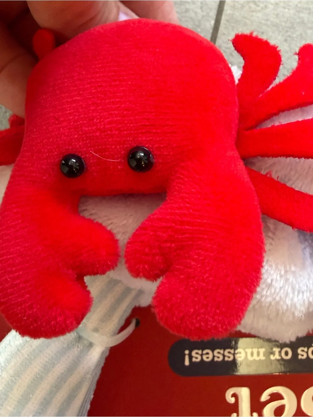 NWT 3-Piece Facial Cleanse Set w fun Red Crabs on wristbands 🦀 & stripe headband